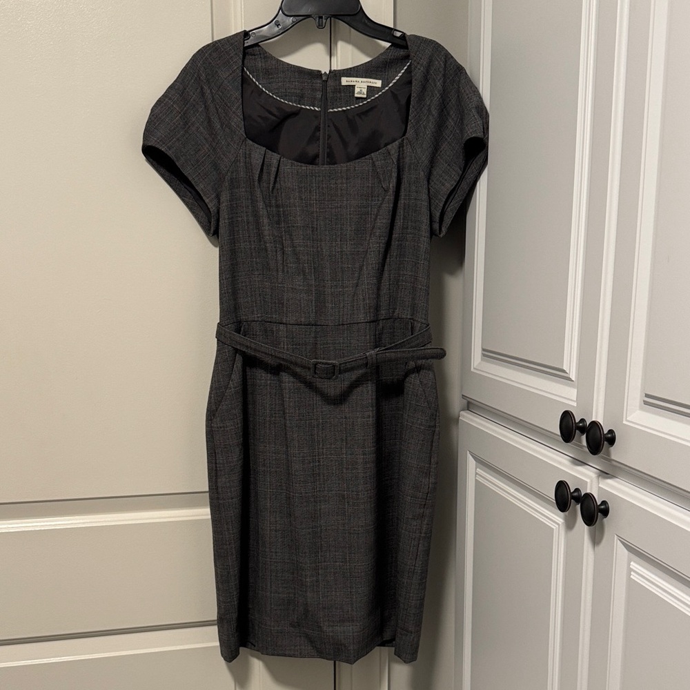 Banana Republic Wool Charcoal Mini Dress